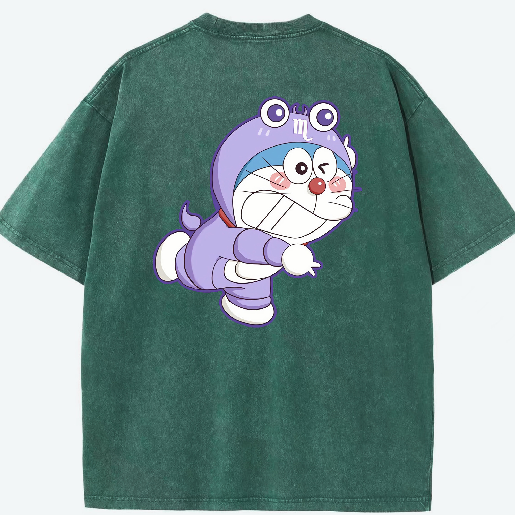 （画像用） ドラえもん Doraemon 綿100% ヴィンテージ風 半袖Tシャツ（背面プリント）